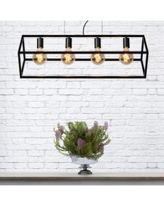 Zwarte hanglamp Fabian, metaal