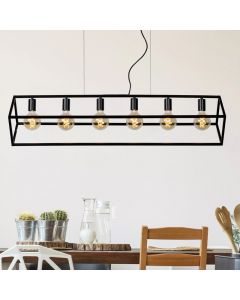 Zwarte moderne hanglamp, Fabian, metaal