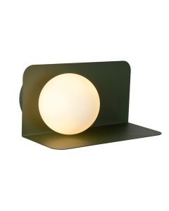 Groene retro wandlamp, Bonni, glas