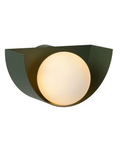Groene retro wandlamp, Benni, glas
