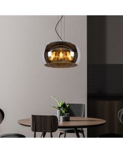 Grijze hanglamp modern, Olivia