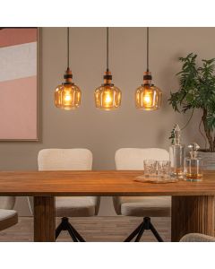 Amberkleurige hanglamp retro, Ilona