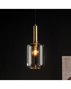 Grijze hanglamp Joanet, glas