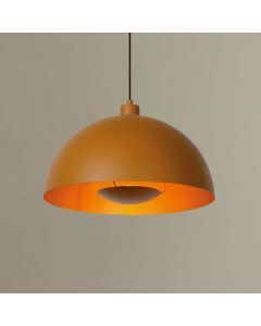 Gele moderne hanglamp, Siemon, metaal