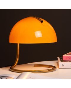 Oranje tafellamp retro, Cato, met schakelaar