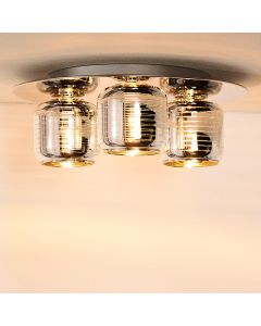 Moderne plafondlamp Eryn, Chroom en Goud