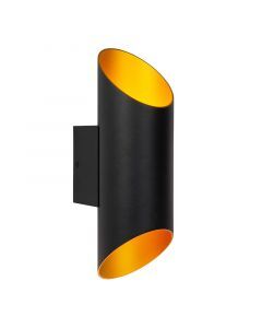 Zwarte moderne wandlamp, Quirijn, metaal