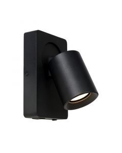 Zwarte wandspot Nigel, aluminium
