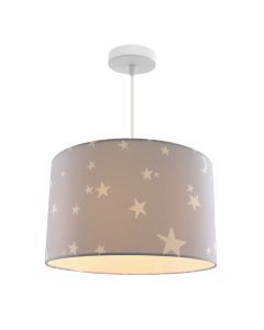 Grijze sterren hanglamp Stars, kinderkamer