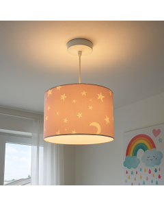 Roze sterren hanglamp Stars, kinderkamer