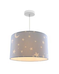 Blauwe sterren hanglamp Stars, kinderkamer