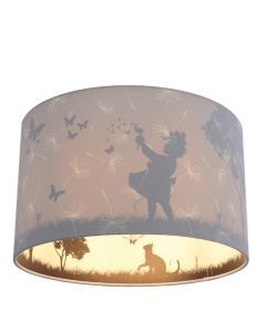 Grijze kinderkamer plafondlamp Vlinders