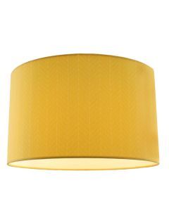 Okergele plafondlamp met lijntjesmotief