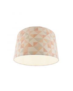 Ruitjesmotief plafondlamp roze, tienerkamer