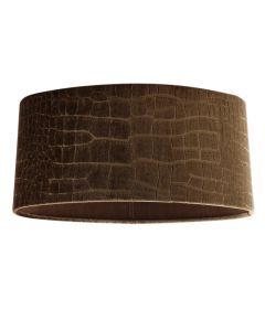 40 cm ovale velours bruine lampenkap croco stof, Emilius