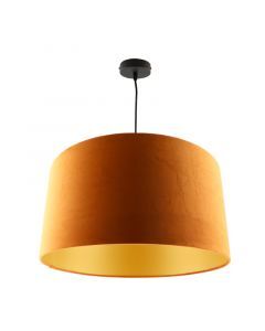 Hanglamp Urvin, oranje met goud velours, 40 cm