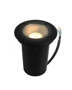 Zwarte grondspot, Clenton, aluminium, IP44
