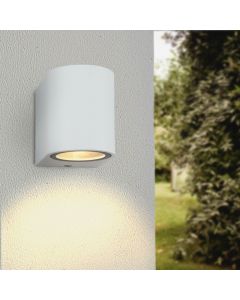 Witte buitenlamp Corina, aluminium, IP44