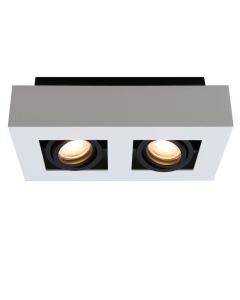 Witte opbouwspot Noraly, aluminium, modern
