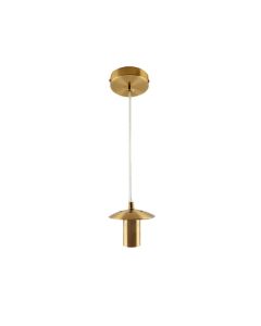 Metalen hanglamp zonder kap koper, Minne