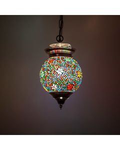 Veelkleurige oosterse hanglamp mozaïek, Nisrin