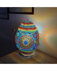 Veelkleurige oosterse tafellamp mozaïek, Lara