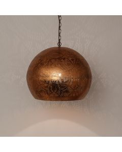 Koperen oosterse hanglamp filigrain, Kenza