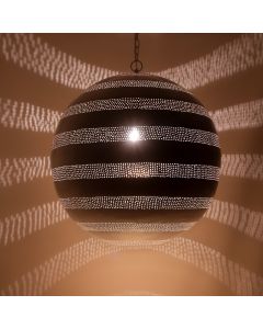 Witte oosterse hanglamp filigrain, Nimra