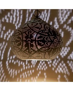 Witte oosterse hanglamp metaal, Noah