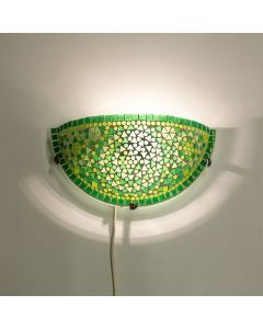 Groene oosterse wandlamp mozaïek, Haja
