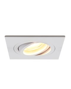 Kantelbare vierkante inbouwspot Scott, wit