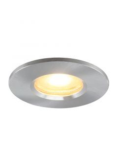 Ronde badkamer inbouwspot Jule, geborsteld chroom, IP65
