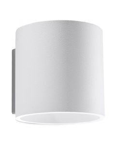 Witte up down wandlamp Amely, aluminium