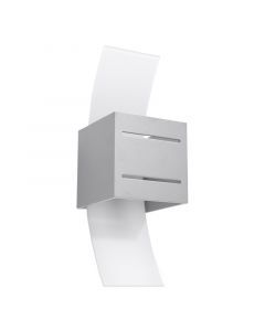 Grijze up down wandlamp Jasmien, aluminium