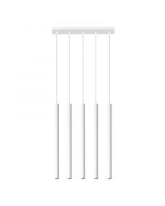 Moderne hanglamp Hillary, wit, aluminium, 5L