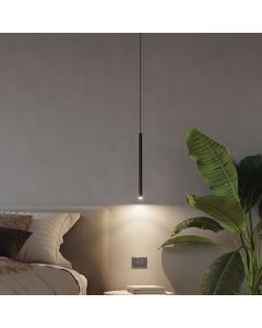 Moderne hanglamp Hillary, zwart, aluminium