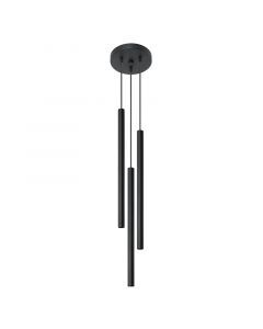 Moderne hanglamp Hillary, zwart, aluminium, 3L