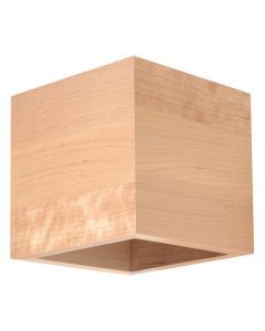 Landelijke up down wandlamp Andro, bruin, hout