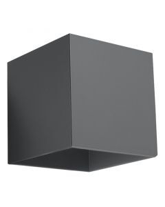 Moderne up down wandlamp Andro, antraciet, aluminium