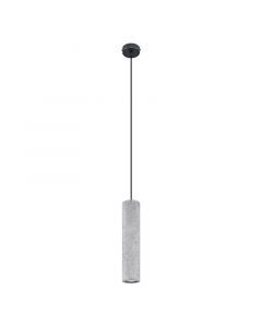Landelijke hanglamp Feyza, grijs, beton