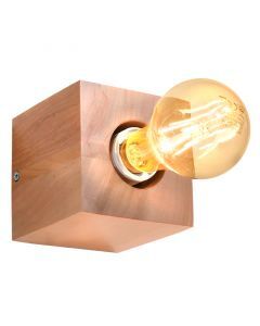 Landelijke wandspot Anniko, bruin, hout
