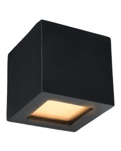 Moderne up down wandlamp Caitlin, zwart, keramiek