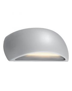 Moderne up down wandlamp Laurenz, grijs, keramiek