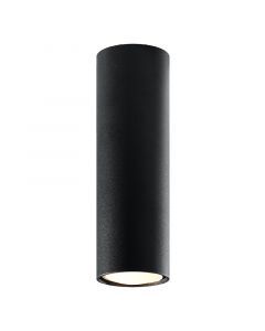 Zwarte opbouwspot Harley, aluminium, 20 cm