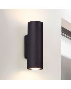 Zwarte up down wandlamp modern, Kaso