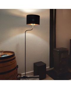 Zwarte vloerlamp modern, Jeany, met schakelaar