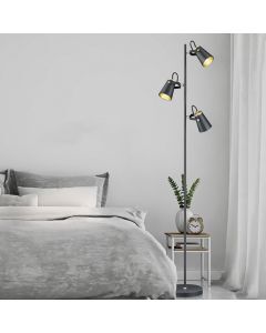 Zwarte vloerlamp modern, Skals, met schakelaar