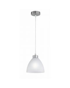 Nikkelen hanglamp glas, Babette
