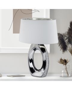 Zilveren tafellamp Moldrup, Keramiek