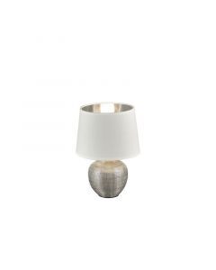 Keramische tafellamp zilver, Yet, met schakelaar